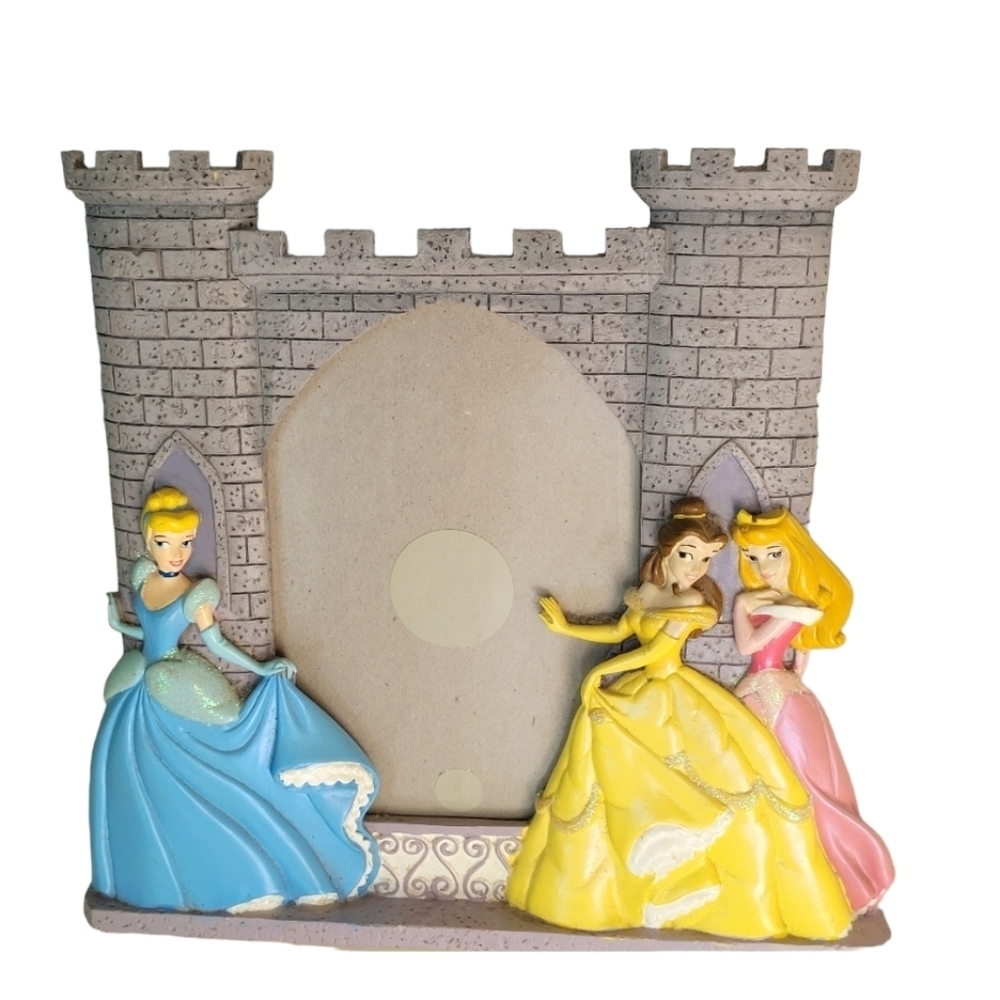 Disney Princess 3D Picture Frame With Castle Belle Cinderella Sleeping Beauty